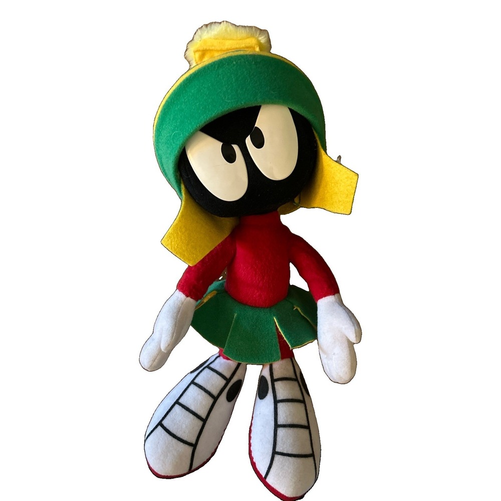 Vintage 90's Marvin the Martian - large Looney Tunes 11" Plush Doll Toy 1997